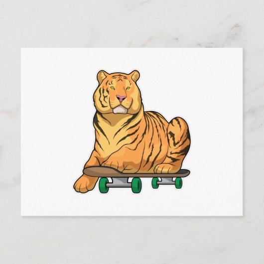 Carte Postale Patinage de Tiger (Devant)