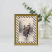 Carte Postale Patinage en couple victorien (Debout devant)