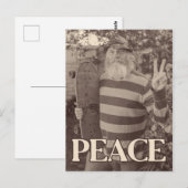 Carte Postale Patinage hippie pour la paix (Devant / Derrière)