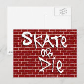 Carte postale Patinage ou décès (Devant / Derrière)