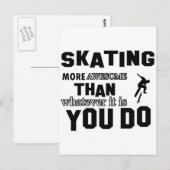 Carte Postale patinage plus génial (Devant / Derrière)
