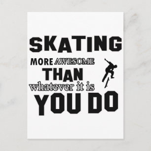 Carte Postale patinage plus génial