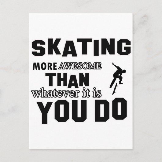 Carte Postale patinage plus génial (Devant)
