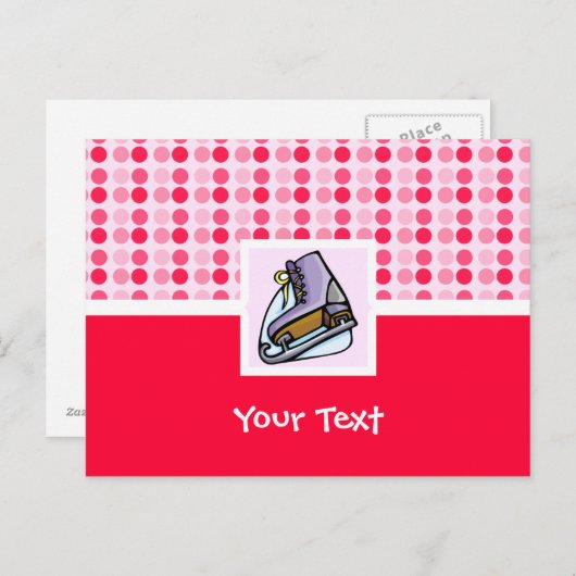 Carte Postale Patinage sur glace (Devant / Derrière)