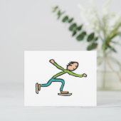 Carte Postale Patinage sur glace (Debout devant)