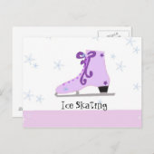 Carte Postale Patinage sur glace (Devant / Derrière)