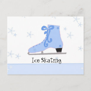 Carte Postale Patinage sur glace Patinage sur glace bleu