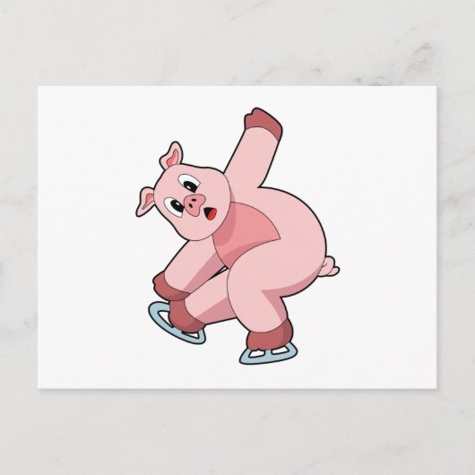 Carte Postale Patinage sur glace Patins à glace (Devant)