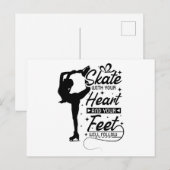 Carte Postale Patinage sur le coeur (Devant / Derrière)