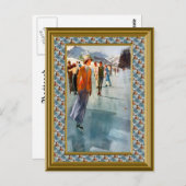 Carte Postale Patinage sur le lac (Devant / Derrière)