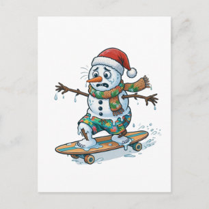Carte Postale Patineur en pain d'épices Noël 2026 Vacances