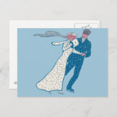 Carte Postale Patineur vintage (Devant / Derrière)