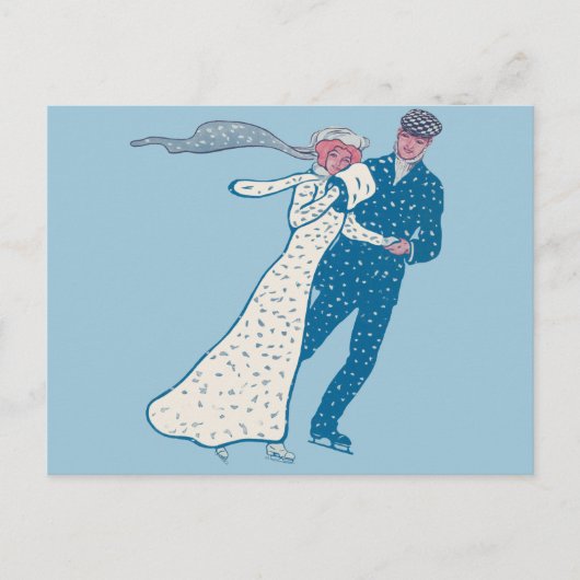 Carte Postale Patineur vintage (Devant)