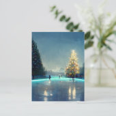 Carte Postale Patinoire extérieure dans le pays (Debout devant)