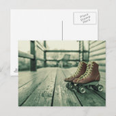Carte Postale Patins à rouleaux Vintages rétro (Devant / Derrière)
