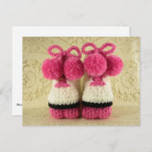Carte Postale Patins à roulettes Baby Booties (Devant / Derrière)