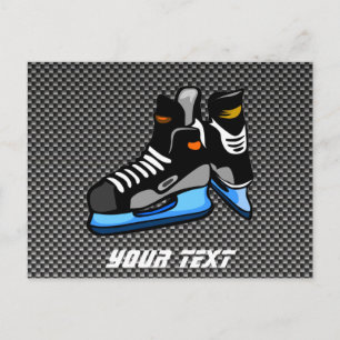 Carte Postale Patins de hockey sur fibre de carbone Faux