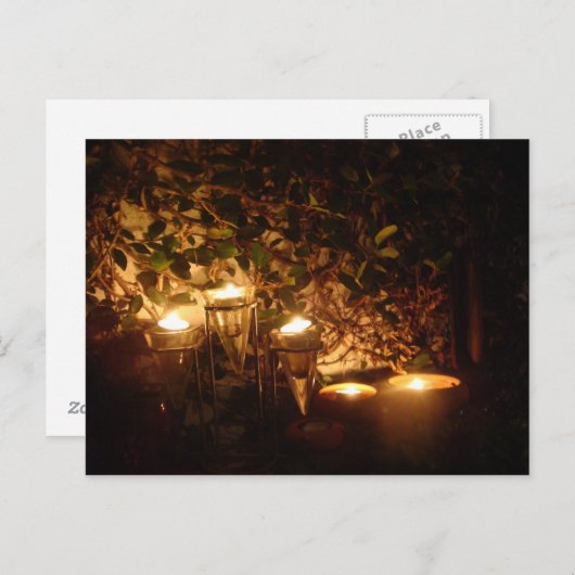 Carte Postale Patio aux chandelles (Devant / Derrière)