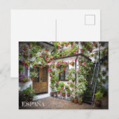 Carte Postale patio postal andaluz en Córdoba, España (Devant / Derrière)