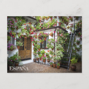 Carte Postale patio postal andaluz en Córdoba, España