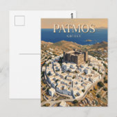 Carte Postale Patmos Chora Grèce (Devant / Derrière)