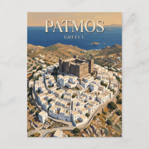 Carte Postale Patmos Chora Grèce