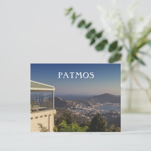 Carte Postale Patmos Grèce Vue de l'île depuis le sommet (Debout devant)