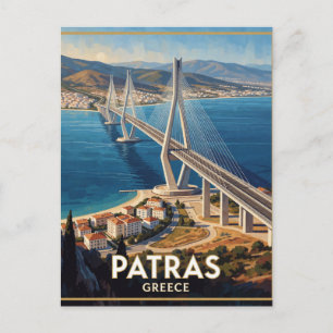 Carte Postale Patras Grèce Pont Golfe Voyage 