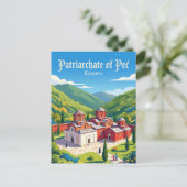 Carte Postale Patriarcat de Peć Kosovo (Debout devant)