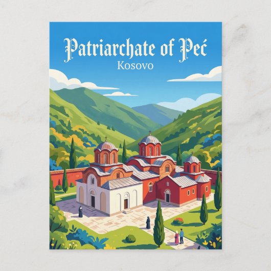 Carte Postale Patriarcat de Peć Kosovo (Devant)