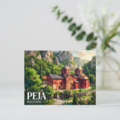 Carte Postale Patriarcat de Peć Kosovo (Debout devant)