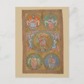 Carte Postale Patriarches Abraham Isaac Jacob Manuscrit médiéval (Devant)