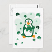 Carte Postale Patrick Penguin St. Patrick's Day Postcard (Devant / Derrière)