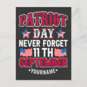 Carte Postale Patriot Day Never Forget 9 11 (Devant)