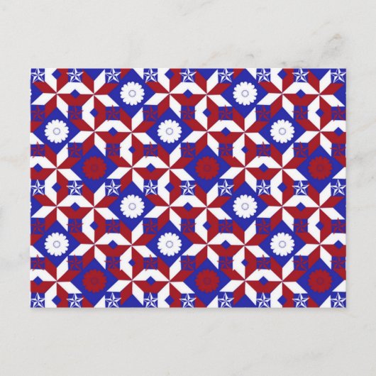 Carte Postale Patriot Quilt personnalisé (Devant)