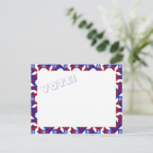 Carte Postale Patriotic Star Quilt VOTE ! postcard (Debout devant)