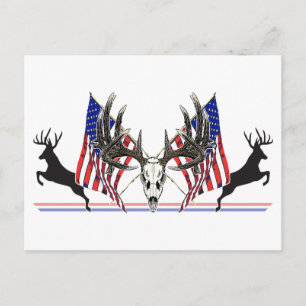 Carte Postale Patriotic Whitetail