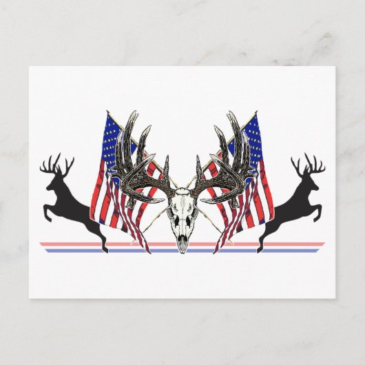 Carte Postale Patriotic Whitetail (Devant)