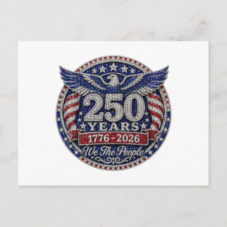 Carte Postale Patriotique 250 ans 4 juillet