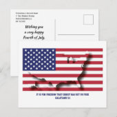 Carte Postale Patriotique 4 JUILLET Chrétien (Devant / Derrière)