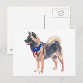 Carte Postale Patriotique Akita (Devant / Derrière)