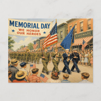 Carte postale patriotique de style vintage pour le