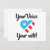 Carte postale patriotique pour les électeurs (Devant / Derrière)