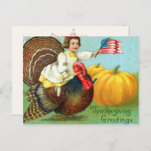 Carte postale Patriotique Thanksgiving (Devant / Derrière)