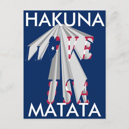 Carte Postale Patriotisme effarant : I Love USA Perspective Art (Devant)