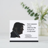 Carte postale - Patron narcissique (Debout devant)
