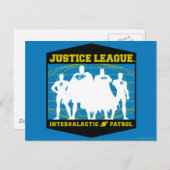 Carte Postale Patrouille intergalactique de la Ligue de Justice (Devant / Derrière)