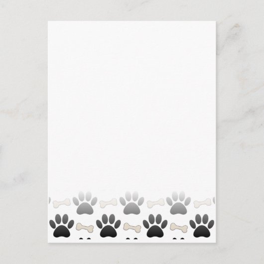 Carte Postale Patrouilles Et Os De Chien Avec Dégradé (Devant)