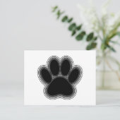 Carte Postale Patte de chien avec contours (Debout devant)