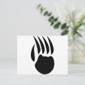 Carte Postale patte d'ours noir (Debout devant)